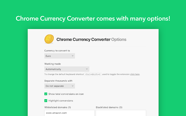 Chrome Currency Converter